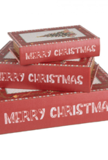 Coffret cadeau sous forme de livre (set 3)  Merry Christmas