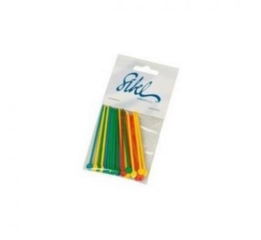 Plastic Pennetjes Gekleurd  20 stuks