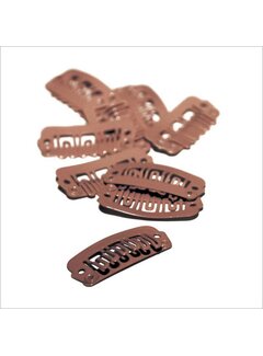 Balmain Double Hair Clips Brown 10 stuks