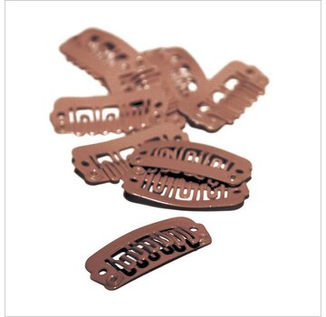 Balmain Double Hair Clips Brown 10 stuks