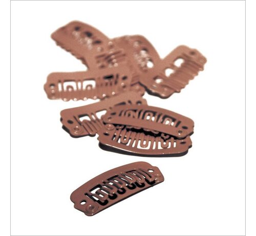 Balmain Double Hair Clips Brown 10 stuks