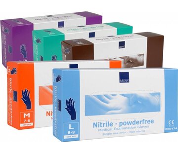 Abena Handschoenen Nitrile Zwart Poedervrij