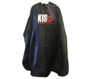 KIS Kapmantel , zwart met KIS logo