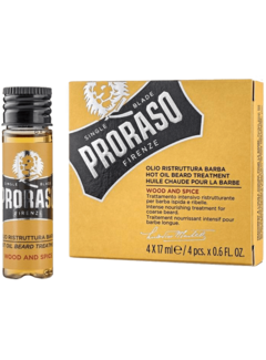 Proraso Wood and Spice Hot Oil Beard Treatment 4x17ml
