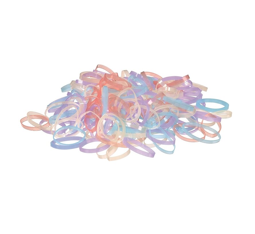 PRIMROSE Elastic Hair Bands Pastel Colors 500st.