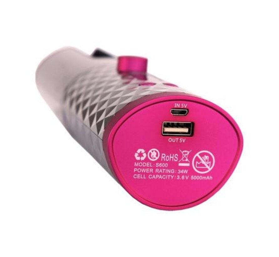 Cordless Automatic Curler Pink