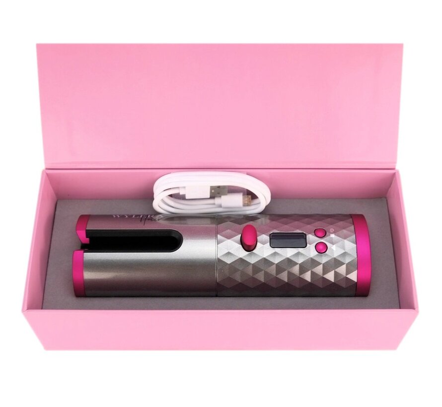 Cordless Automatic Curler Pink