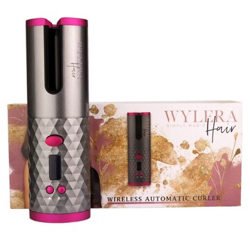 Wylera Cordless Automatic Curler Pink