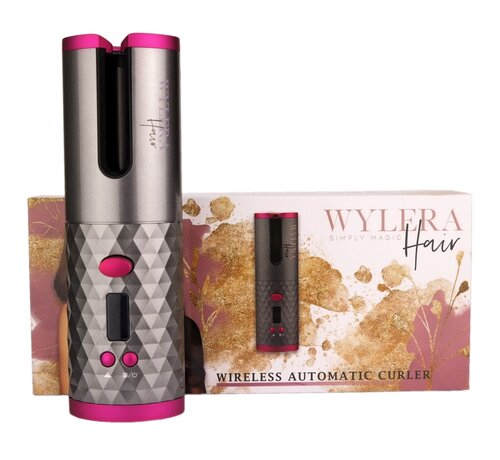 Wylera Cordless Automatic Curler Pink