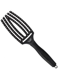 Olivia Garden Finger Brush Black Medium