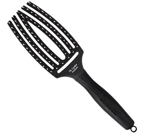 Olivia Garden Finger Brush Black Medium