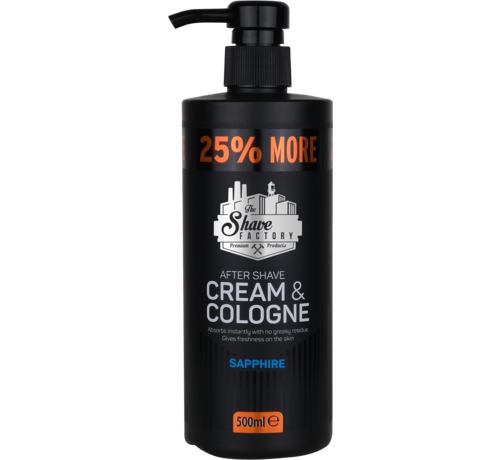 The Shave Factory Cream & Cologne 2in1 500ml SAPPHIRE