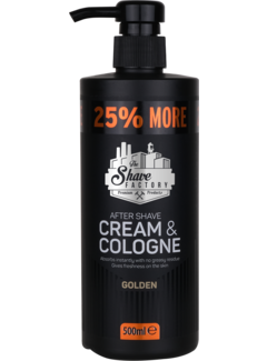 The Shave Factory Cream & Cologne 2in1 500ml GOLDEN