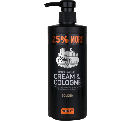 The Shave Factory Cream & Cologne 2in1 500ml GOLDEN