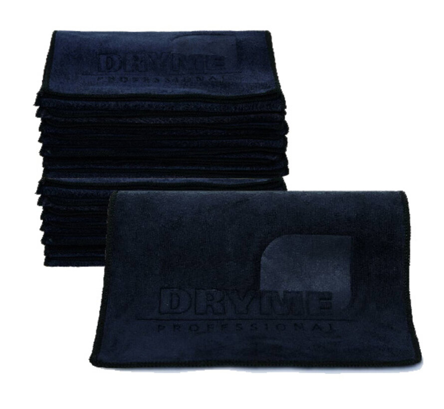 Dry ME Microfiber Handdoek Zwart 53x85 cm  - 6 Stuks