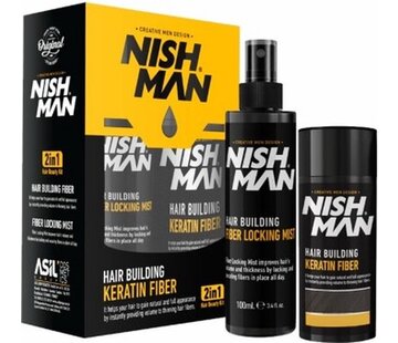 Nish Man Hair Building Fibers Black