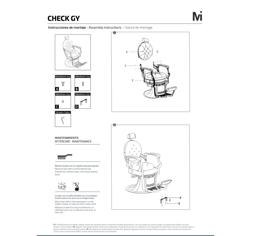 Barberchair CHECK GY