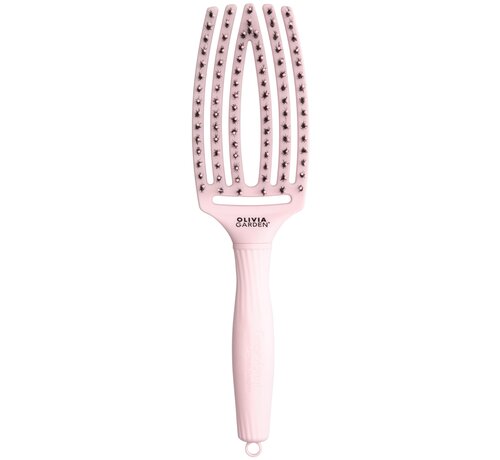 Olivia Garden Finger Brush PASTEL PINK - Medium