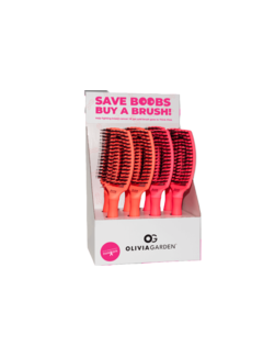 Olivia Garden Save The Boobs Buy A Brush DISPLAY Oranje/Roze