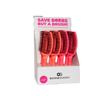 Olivia Garden Save The Boobs Buy A Brush DISPLAY Oranje/Roze