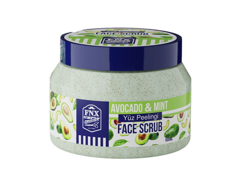 FNX Barber Face Scrub Avocado & Mint 500ml
