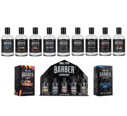 MARMARA BARBER Eau de Parfum 100ml - 9 Stuks Assorti + Free Display