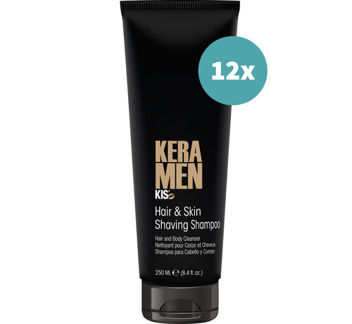 KIS KeraMen Hair & Skin Shaving Shampoo 250ml - 12 STUKS