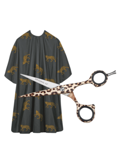 Sibel OBB Leopard Kappersschaar 5.5 + Leopard Kapmantel