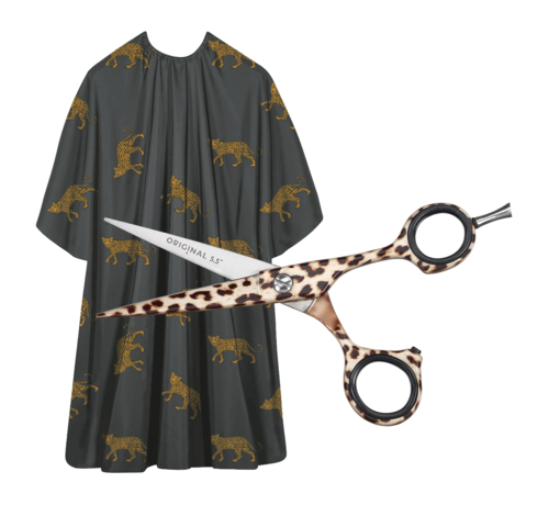 Sibel OBB Leopard Kappersschaar 5.5 + Leopard Kapmantel