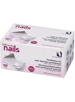 Sibel Nails Aluminium Folie Vellen met Synthetisch Sponsje