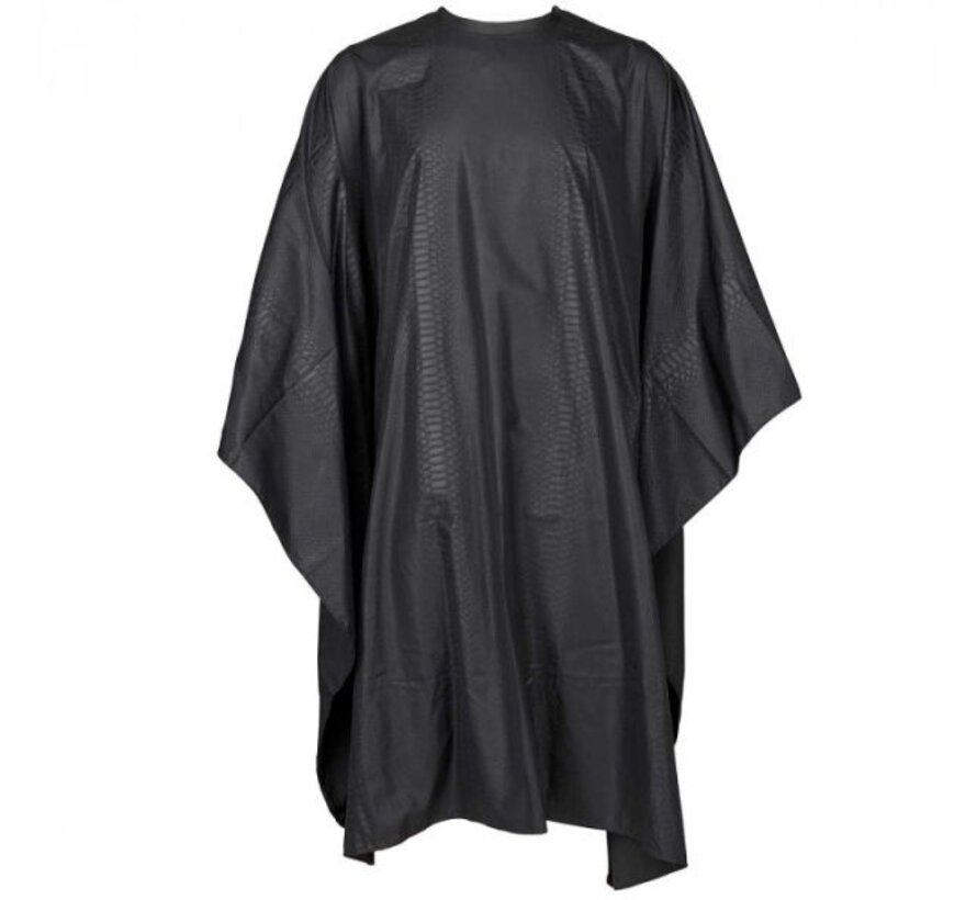 Kapmantel Boa Zwart met drukknopen