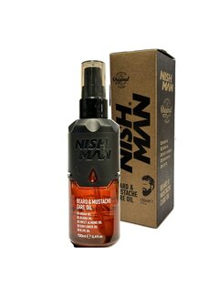 Nish Man Beard and Moustache Care Oil 75ml