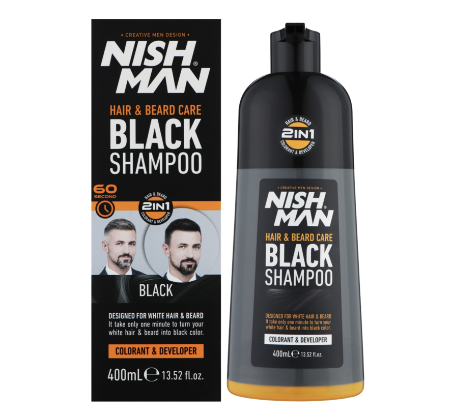 Hair & Beard Care Black Shampoo 400ml