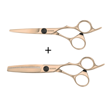 Kyone Promo! 710-Rose Gold knipschaar + gratis 710T-6,0" Rose Gold coupeschaar