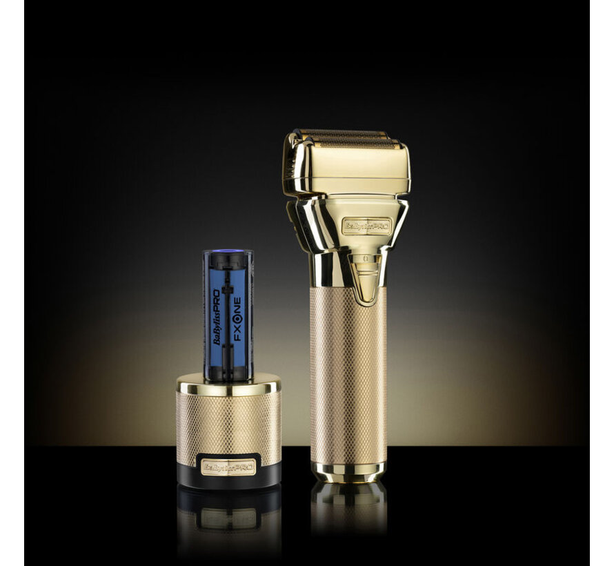 FXONE All-Metal GOLD Foil Shaver + Gratis Extra Accu!