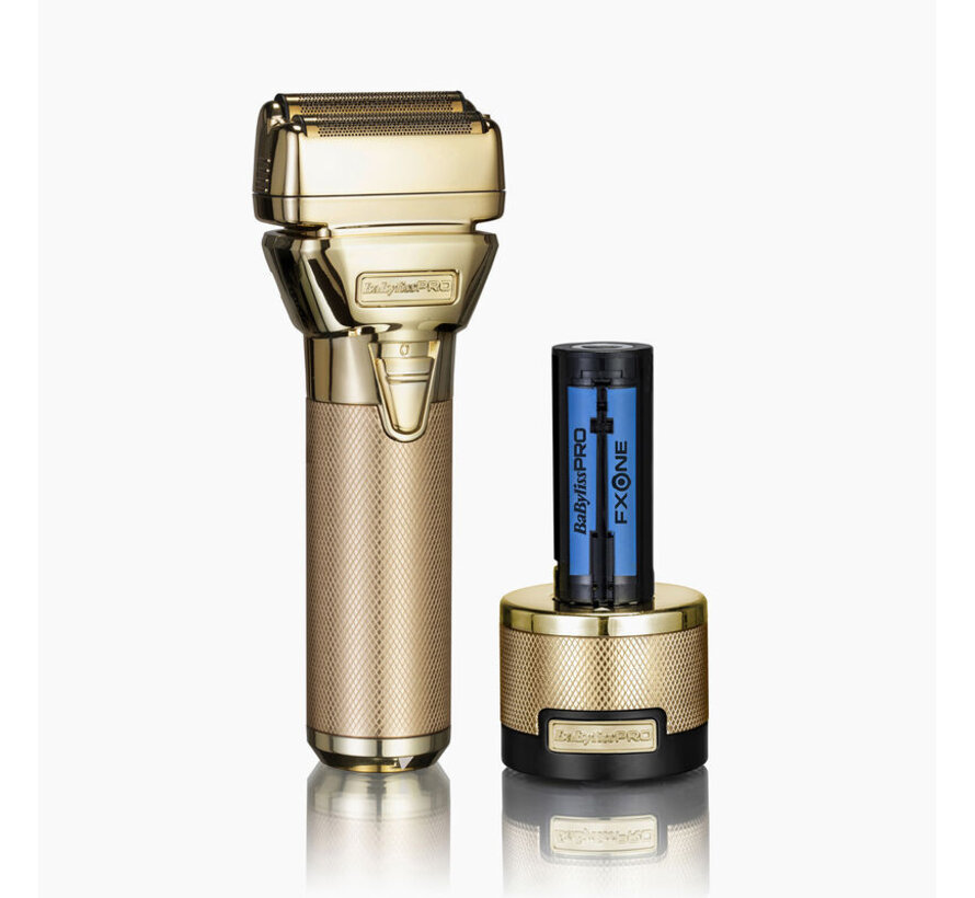 FXONE All-Metal GOLD Foil Shaver + Gratis Extra Accu!