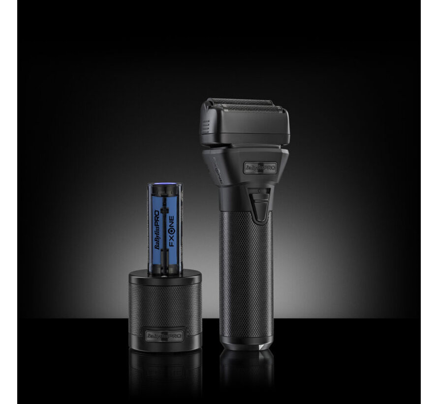 FXONE All-Metal BLACK Foil Shaver + Gratis Extra Accu!