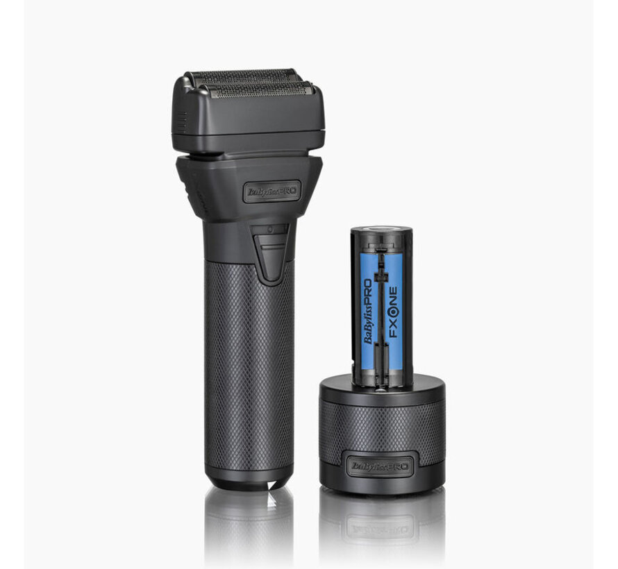 FXONE All-Metal BLACK Foil Shaver + Gratis Extra Accu!