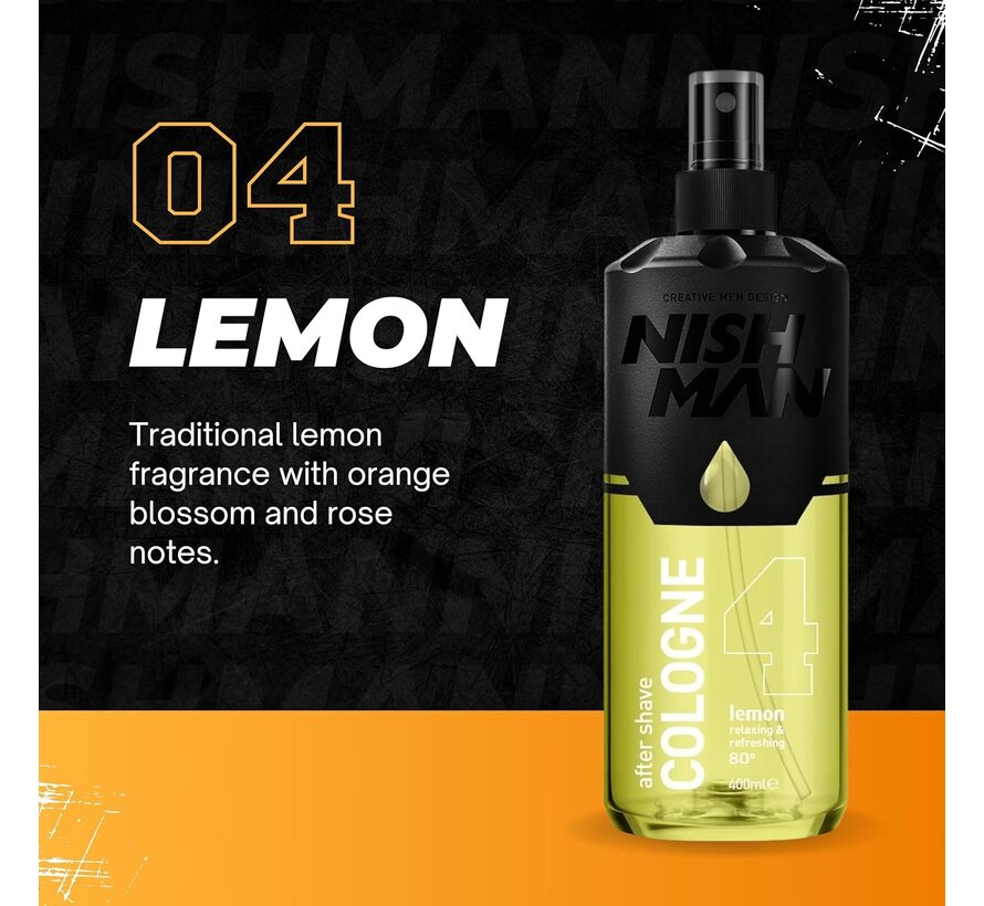 Aftershave Cologne 4 LEMON - 400ml