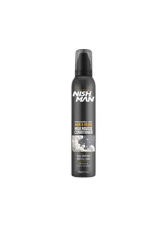 Nish Man Hair & Beard Milk Mousse Conditioner 200ml