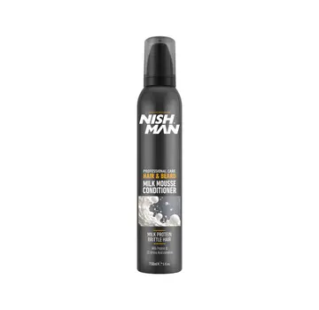 Nish Man Hair & Beard Milk Mousse Conditioner 200ml