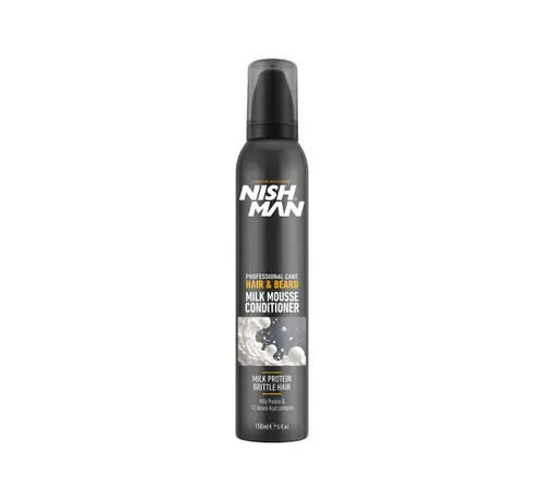 Nish Man Hair & Beard Milk Mousse Conditioner 200ml