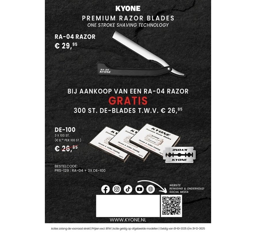 RA-04 razor + gratis 300 DE-blades -  PROMO