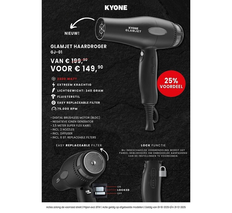 Glamjet haardroger NIEUW - PROMO