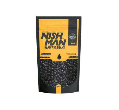 Nish Man Hard Wax Beans 500Gr. - Black