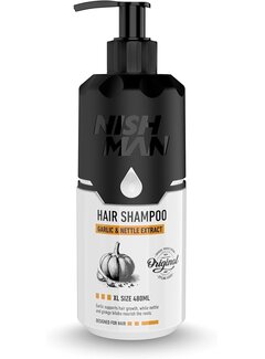 Nish Man Garlic & Nettle Extract Shampoo 480ml