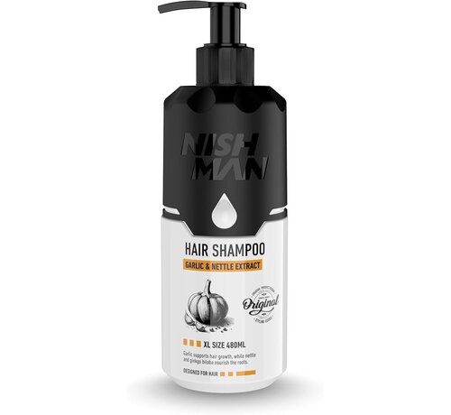 Nish Man Garlic & Nettle Extract Shampoo 480ml