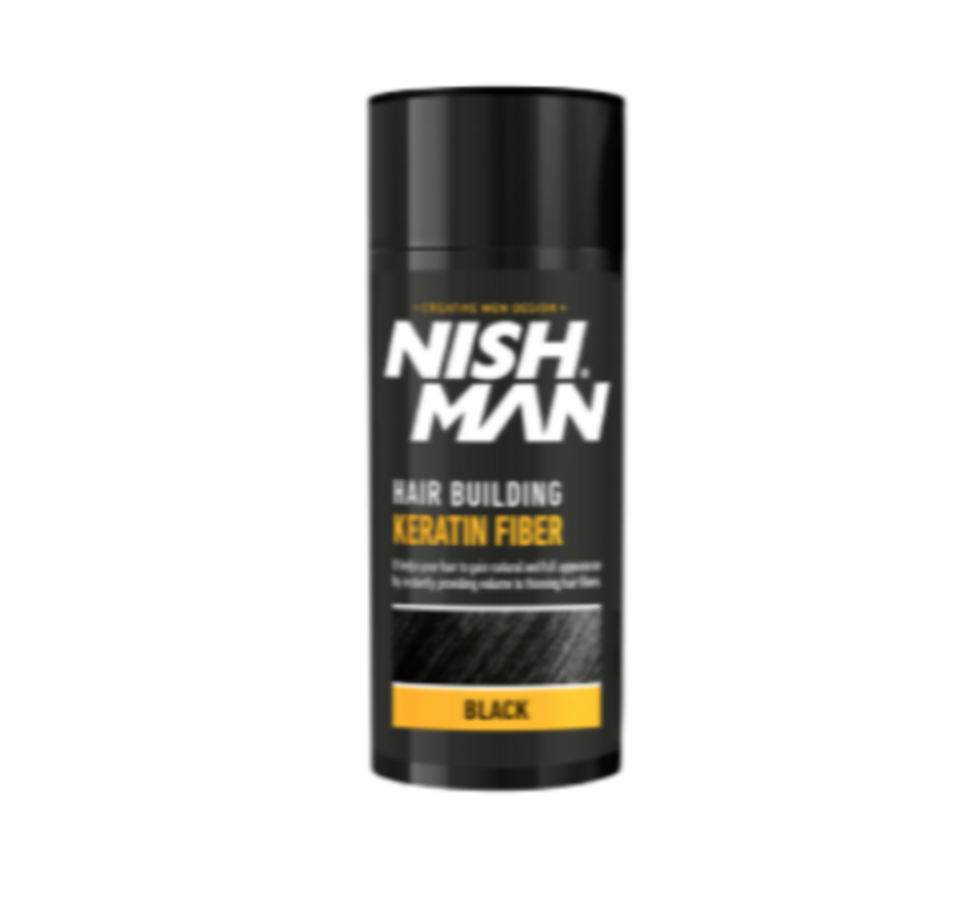 Hair Building Keratin Fiber Black Kit + Sealing Spray