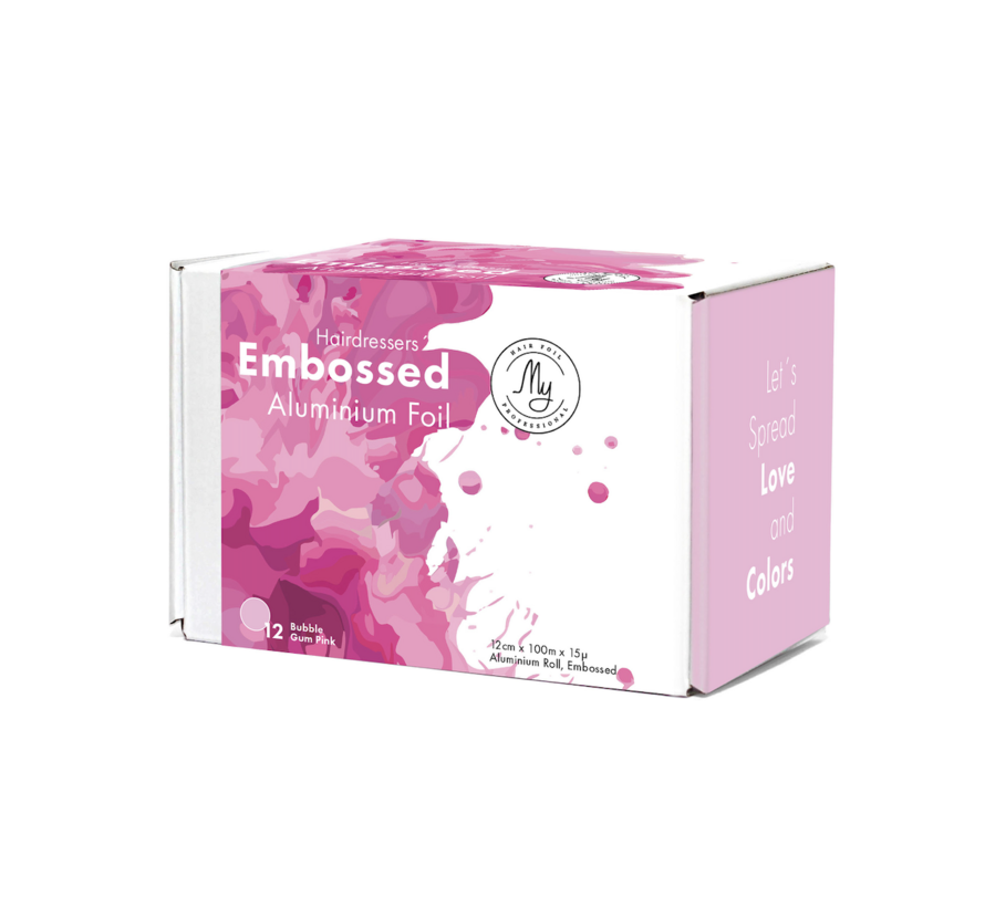 My Foil - Embossed Aluminium Foil - Bubble Gum Pink 100m