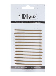Eurostil Bronze Matte Schuifspeldjes 65 mm - 12 Stuks